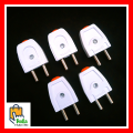 5 Pcs Two Pin Plug/Two Pin Shoe Superior Quality ABS Plastic. 