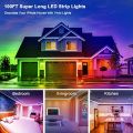 RGB LED Strip Lights 15 Feet Self-Adhesive Waterproof Color Changing Remote Control Complete kit with 12V Adapter 2835. RGB Lights Strip for PC Gaming, Bedroom, Kitchen, and Home Decoration. 