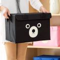 Panda Design Folding Storage Bins Quilt Basket Kid Toys Organizer Storage Boxes Cabinet Wardrobe Storage Bags 1 Piece. 