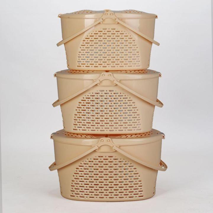 Portable Storage Basket , Picnic and Carry Basket With Lid Portable Storage, Picnic and Carry Basket With Lid Picnic baskets Fruit baskets Laundry Baskets