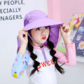 2023 New Kids Summer Hat Girls Boys Sun Hat with Neck Flap UV Protection Safari Hat Baby Child Summer Travel Cap 4-9 Years Old. 