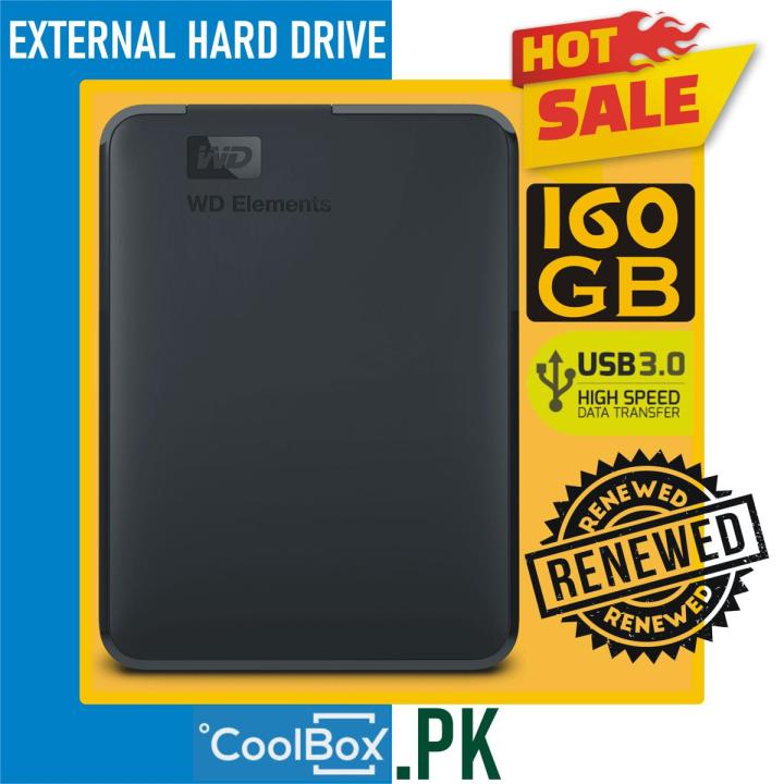 Western Digital WD Portable External 160 GB Hard Disk USB 3.0 Drive