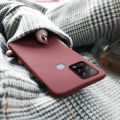 Tokifu For Tecno Pova Back Cover Matte Simple Solid Color Soft Silicone TPU Case +Lanyard. 
