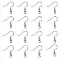 Earring Hooks Base For Making Jewellery Silver (50 Pairs). 