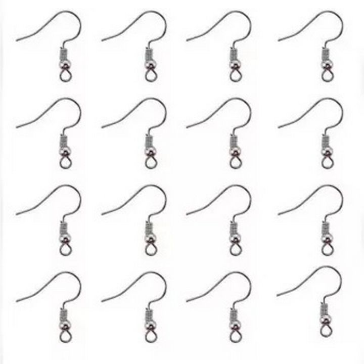 Earring Hooks Base For Making Jewellery Silver (50 Pairs)