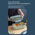 Rectangular 2 Compartment Bento Box With Spoon & Fork Lunch Box for Adults and Kids Dishwasher and Microwave Safe. 