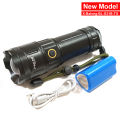2KM range Aluminum Body Super Bright Flashlight XA-P801 Imported P80 Laser torch with Power bank. 