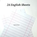 Writing Paper Sheets Pack of 24 (Dasta) | 8.25 x 13 Inches Neat & High-Quality Lined Paper for Urdu, English & Maths | Perfect for Assignments, Notes, Presentations, and Rough Work | Smooth & Durable Writing Sheets for Students, Professionals & Office. 