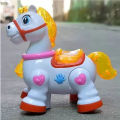 Battery-operated Ride-On Pony Horse Musical Toy with Lights and Sound with Pony Horse Radeons & Wagons (Multicolour).. 
