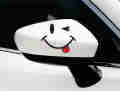 2 Pcs Eye Winkling (Black and Red Pair) Side Mirror Funny Decals Stickers for Auto Car Side Mirror L+R Rear view Stickers Car decoration Car Sticker,Car Accessories, Stickers for Car by Sticker Saloon. 
