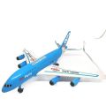Rope-Pulling Blue Aeroplane Toy for Kids. 