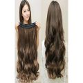 Curly Hair Extensions For Girls - Natural Brown. 