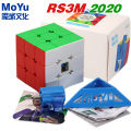 Moyu RS3M 2020 Magnetic Cube 3x3 Magic Puzzles Speed Cube Magnets Cube 3*3 Sticker less Toys For Children R3SM. 