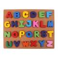Wooden 3D Alphabet Puzzle for Kids. 