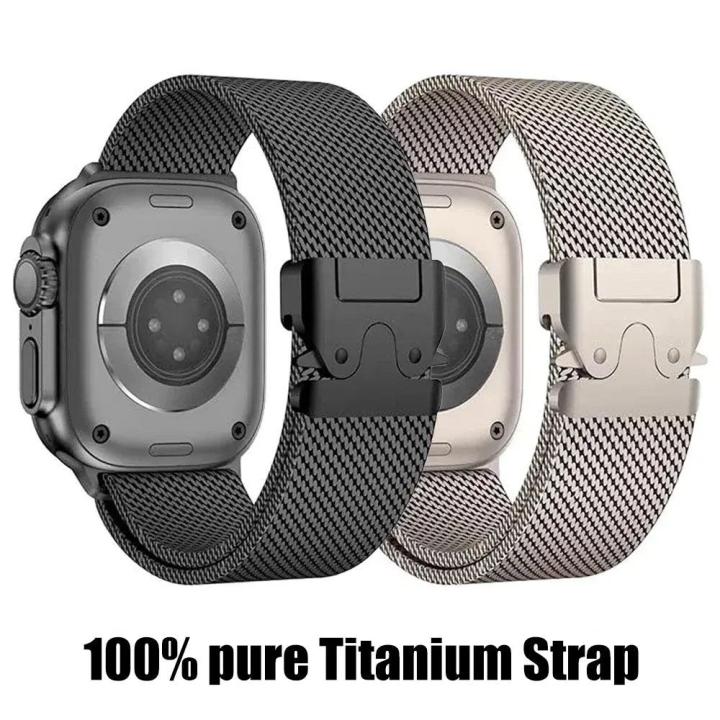 Titanium%20Milanese%20Loop%20Compatible%20with%20Apple%20Watch%20Bands%2049mm%2046mm%2045mm%2044mm%2042mm%20for%20Men%20Women,%20Stainless%20Steel%20Mesh%20Loop%20with%20Parachute-style%20Buckle%20for%20iWatch%20Ultra%202%20Series%2010%209%208%207%206%20SE%205%204%203%20-%20Image%205