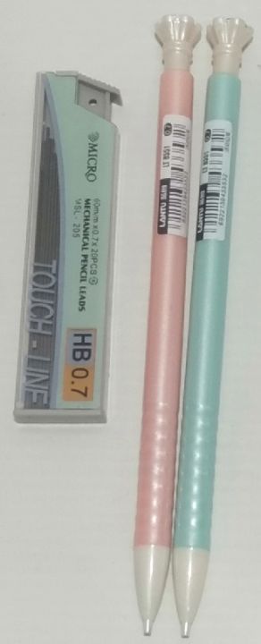 Clutch Pencils Mechanical Pencils 0.7 MM Set of 2 Pencils With 20 leads