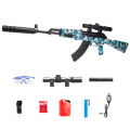 A-47 Gel Blaster Manual Reload & Automatic Electric Rechargeable - 2 in 1 Toygun With Goggles With 2 Types Barrel - Size Approx. 108 cm. 