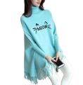 MK Fashion , Women's Korean Style Meow Printed Winter Fleece Shoal Poncho For Girls. 