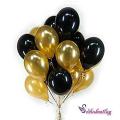100 Golden Black Balloons For Birthday - Anniversary & Party Decoration - Balloons For Room - Home Decoration. 