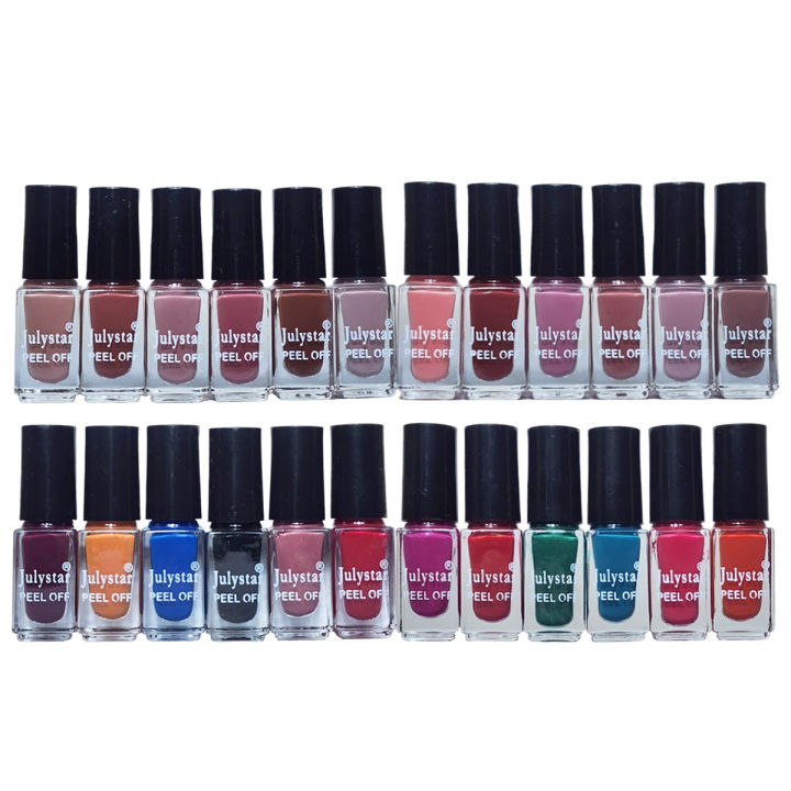 Pack Of 12 Peel off Nail Polish (Available In 2 Variants)