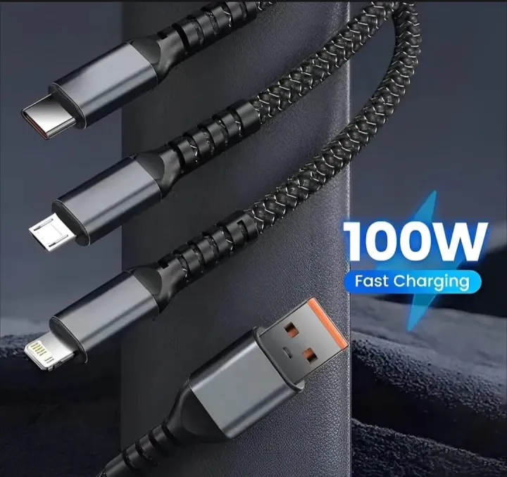 Product%20details%20of%20100W%20Fast%20Charging%20Cable%20Multi%20Charger%20Cable%20Nylon%20Braided%20Multiple%20USB%20Universal%203%20in%201%20Charging%20Cord%20Adapter%20with%20Type-C%20Micro%20100W%20Fast%20Charging%20Cable%20-%20Image%202