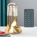 7PSC STAINLESS STELL KITCHENWARE SET / CERAMIC HANDLE NORDIC KITCHEN TOOLS. 