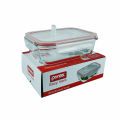 PYREX Easy Vent 1050ml Rectangular Glass Food Storage Container w/ Airtight Leak-proof BPA-free Lid. 