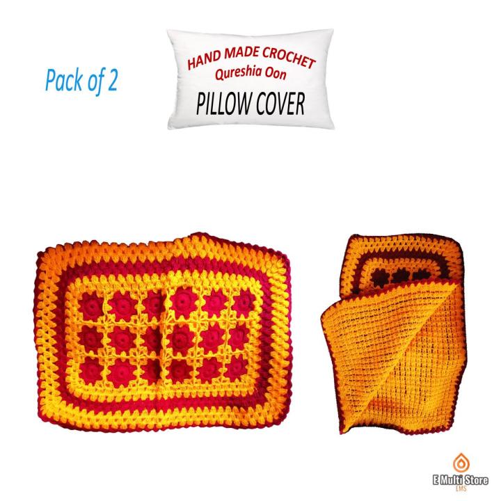 Handmade Pillow Cover, Wool Pillow Case For Home Decoration, Traditional Pashm Takiya & Gao Takia / Pack of 2 Pillowcase & Covers, Bed Pillow Set, Super Soft Square Faux Throw Pillow Case Covers