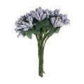 Mini Silver Artificial Stamen Bud Bouquet Leaf flowers For Home Garden Wedding Car Decoration Box Crafts Supplies. 