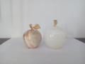 Pack of 2(Medium and Small) Apple shaped marble sculpted home decor item. 