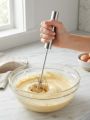 Stainless Steel Push Whisk | Semi-Automatic Egg Beater & Kitchen Hand Mixer Tool. 