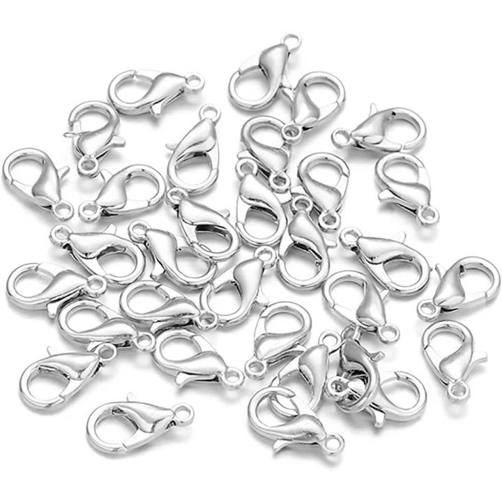 SILVER  Lobster Locks Jewelry DIY Makings (25 Pcs)