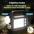 Solar Multi Light Source Portable Lamp Solar Powered & USB Charging Flashlight With Phone Charging Option Multifunctional LED Lamp With 3 Lighting Mode. 