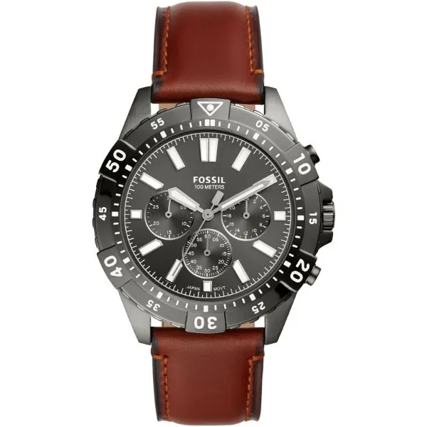 Fossil watch men leather hotsell