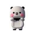 1pc/2pcs Mobile Phone Display Desktop Ornaments Yier Bubu Mobile Phone Ornaments Desk Ornament Cartoon Panda Bubu And Yier Toy Doll 2pcs Computer Display Yier Bubu Anime Figure Mobile Accessories. 
