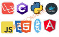 6 Pcs New Programming Languages Logo Stickers Mini Pack for Laptop Desk Notebook Phone DIY Stickers - JangoMango Store. 