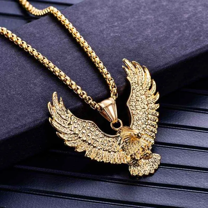 Silver/Golden%20Stainless%20Steel%20Eagle%20Locket/Pendant/Necklace%20for%20Men/Boys%20-%20Image%204