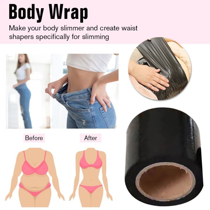 60m/Roll Women Fat Burning Osmotic Plastic Body Wrap Paper Lose Weight Sauna Firm Slimming Belt Waist Wrap Fitness Body Shaper
