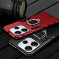 Quiberk for Xiaomi Redmi Note 14 4G 5G Note 14 Pro+ Plus 5G Case Shockproof Armor Metal Ring Stand Holder Hard Protective Cover. 