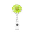 Patch Floral Daisy Epoxy Retractable Crystal Holder Resin ID Holders Clear. 
