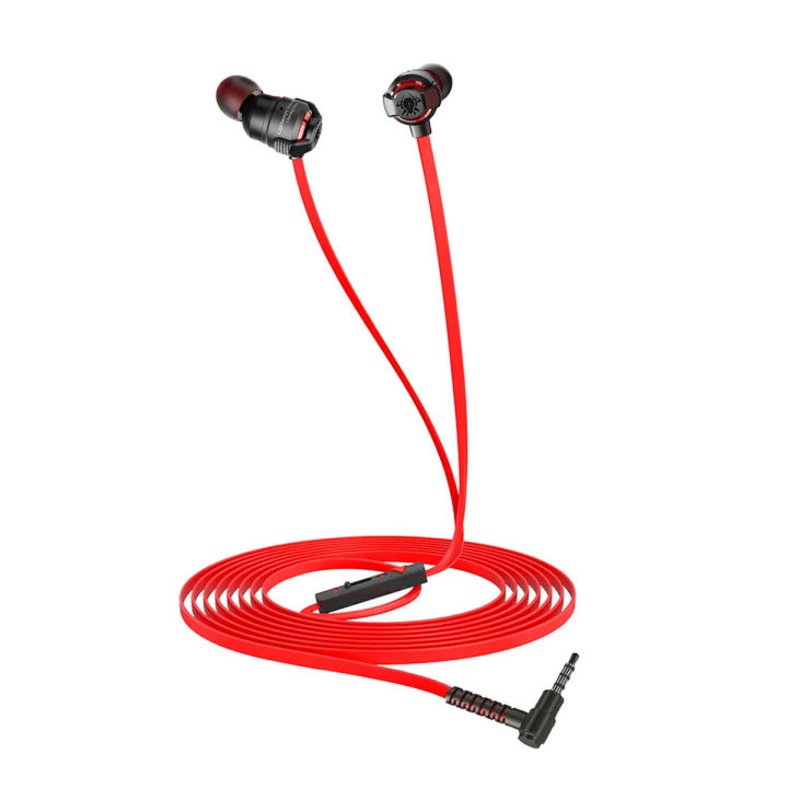Plextone G25 Wired In-Ear Gaming Headset with Microphone 3.5mm Jack for PC PS4, Mobile and Switch, Bass Boost, Noise Reduction