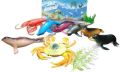 Sea Ocean Animals Realistic Sea Animals toys set for Kids 10 pcs. 