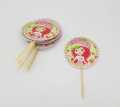 STEWBERRY SHORT CAKE CUPCAKE TOPPERS ( PACK OF 10 CUPCAKE TOPPERS ). 