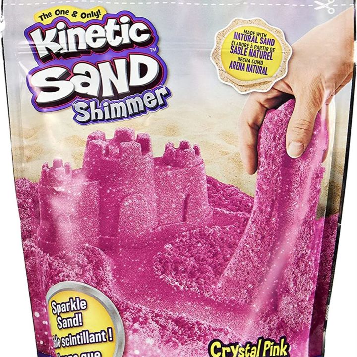 Kinetic Sand (500gm) The Original Moldable Sensory ( PINK ) Play Sand For Kids With Free Molds Set