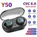 Y50 TWS wireless headphones sport earphone 5.0 bluetooth Gaming Headset Microphone Phone Wireless Earbuds For xiaomi lenovo pods ZF Tech. 