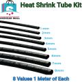 8 meter Heat Shrink Tube 1mm 2mm 3mm 4mm 5mm 6mm 7mm 8mm Heat Shrink Tubing Shrinkable Wrap Sleeve Kit. 