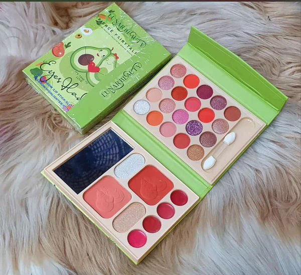 Cute Mini Makeup Book Eyeshadow Highlighter Matte Lipstick Palette