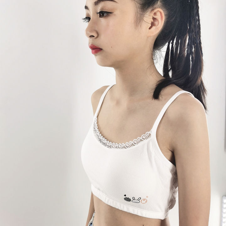 bellylady%20Girl%20%20Bra%20%20Underwear%20Cotton%20Lace%20Border%20Cute%20Printed%20One-piece%20Bra%20Pad%20Sling%20Vest%20-%20Image%205