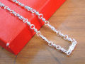 JL066 imitation platinum men's necklace manufacturers wholesale 4mm zinc alloy silver-plated color-preserving necklace jewelry Buddha beads. 