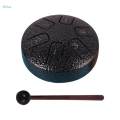 Drum 3.8 inch Musical Instrument Portable Hand Pan Drum Green. 